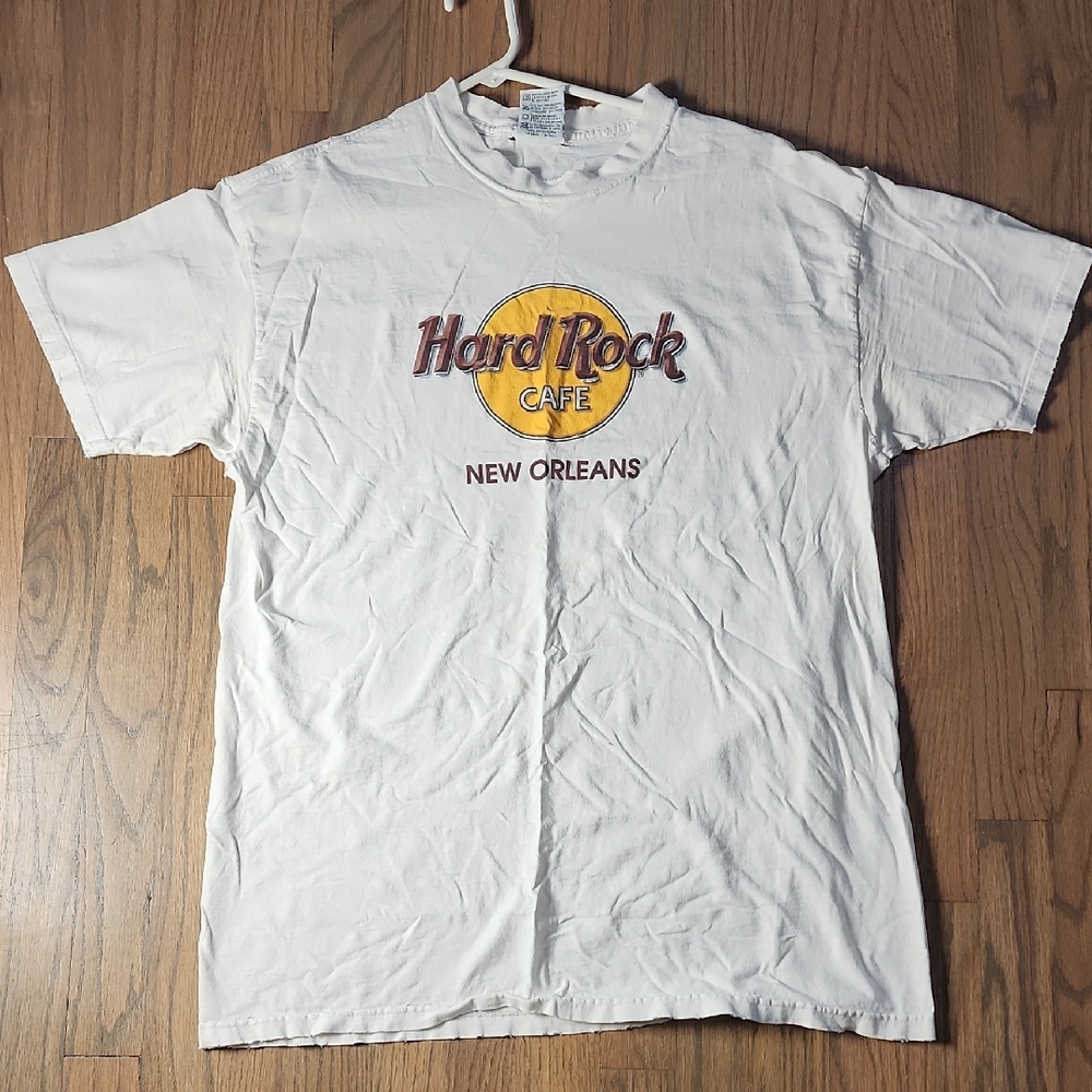 Vintage Hard Rock Cafe White Tee with New Orleans Logo